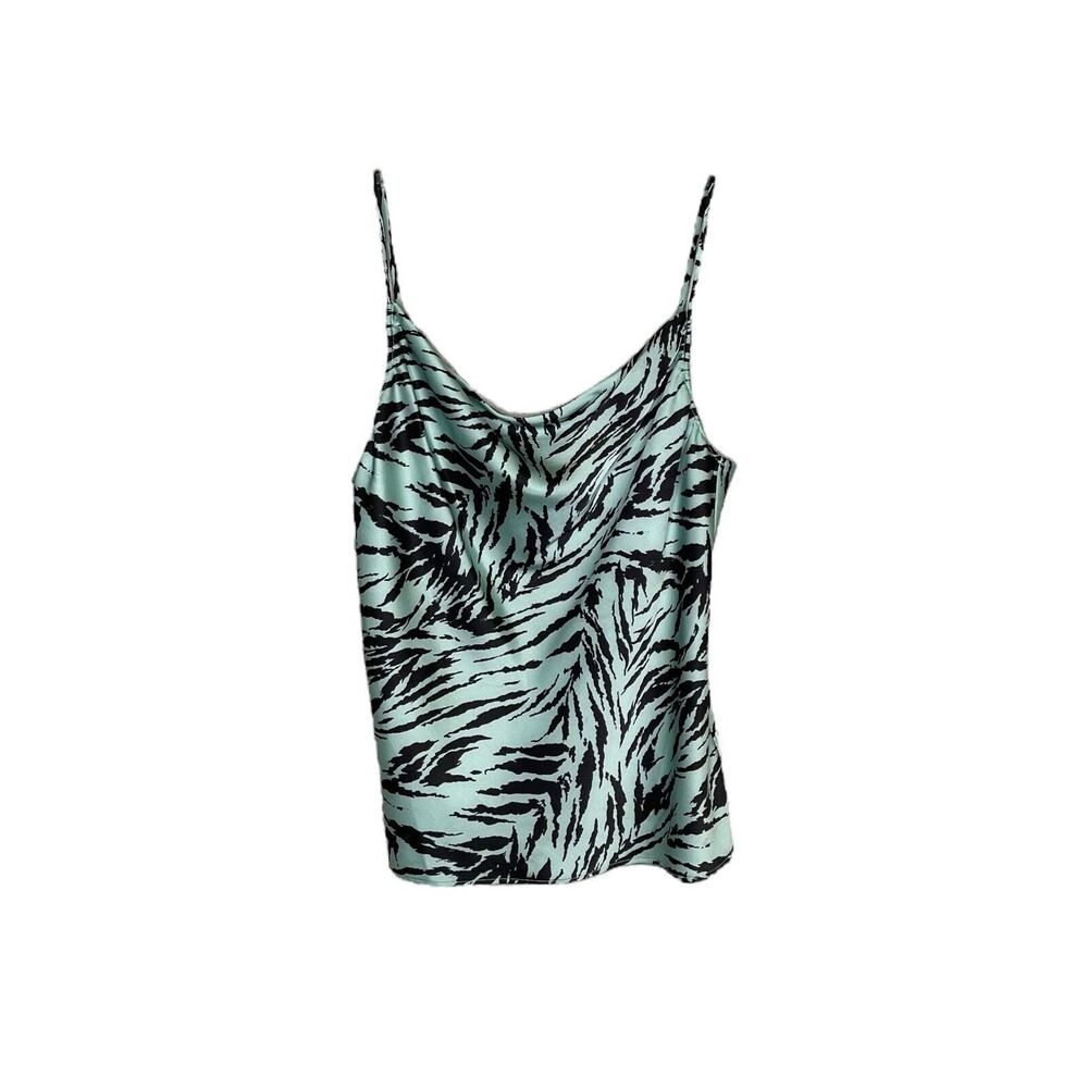 Wayf X Influencing In Color Cami Top Mint Animal Print Retail $60 Summer Top